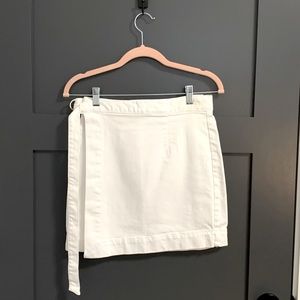 AG White Denim Mini Skirt
